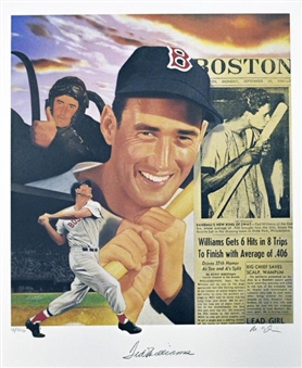 Ted Williams signed Michael Elins litho (#9)